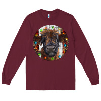 Burgundy Western Christmas Calf Long Sleeve Tee - RanaPortraitStore