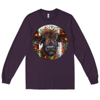 Plum Western Christmas Calf Long Sleeve Tee - RanaPortraitStore