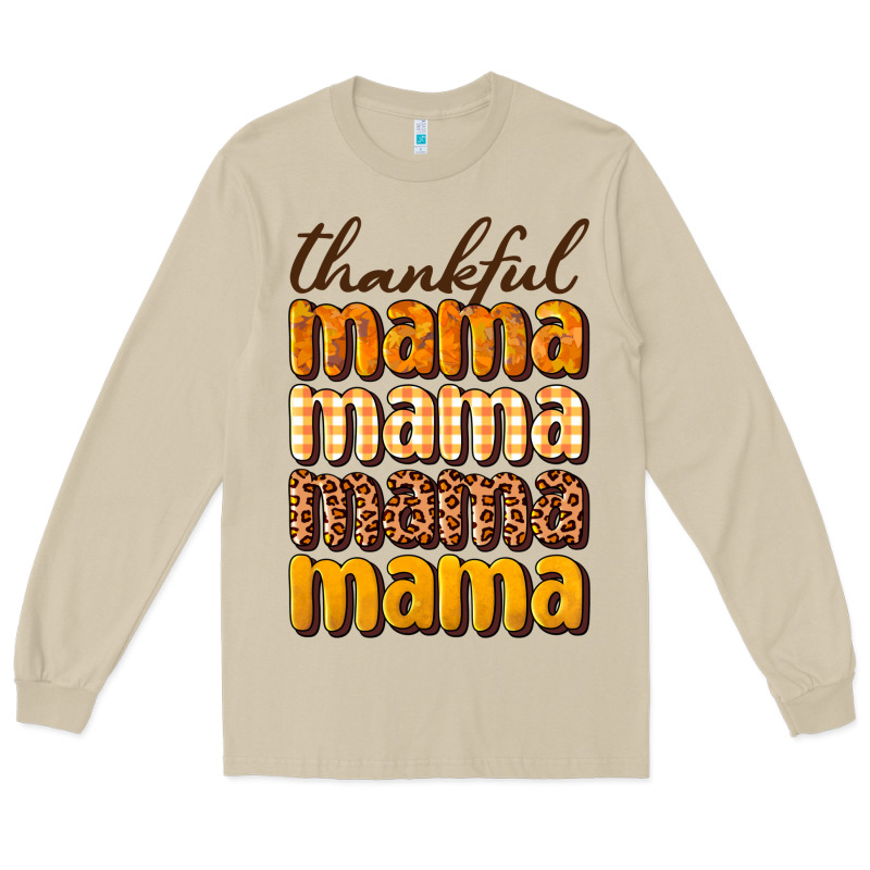 Thankful Mama Long Sleeve Tee by NancyCooperArtShop | Teevron