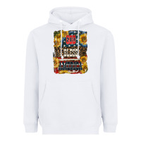 White Western God Bless America 4th of July Heavyweight Hoodie - LillyAllenDesigns