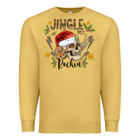 Antique Gold jingle bell rock black Premium Sweatshirt - CowhideDigitalArt