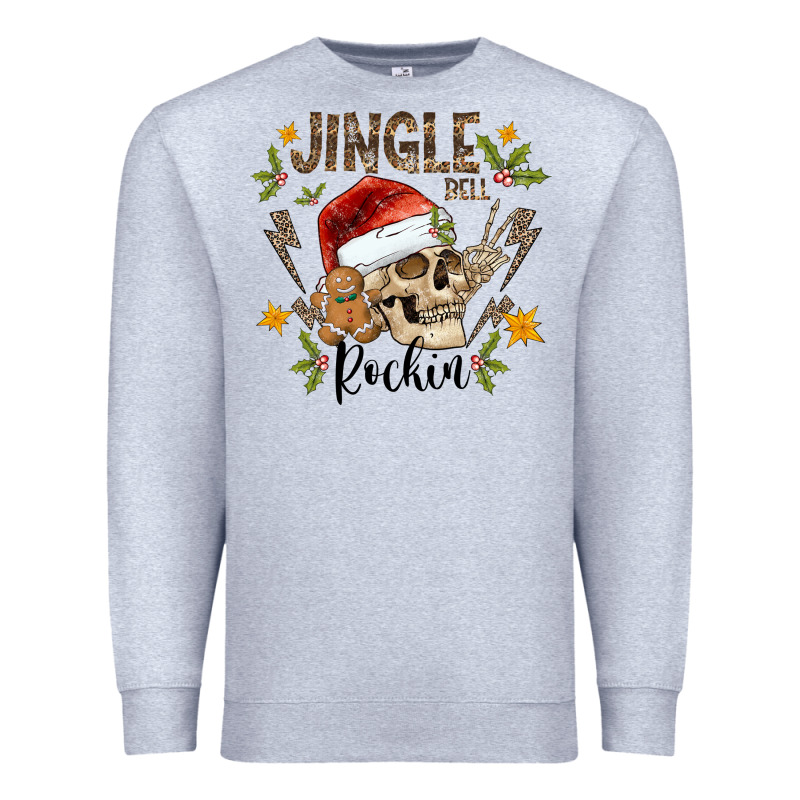 Jingle Bell Rock Black Premium Sweatshirt by CowhideDigitalArt | Teevron