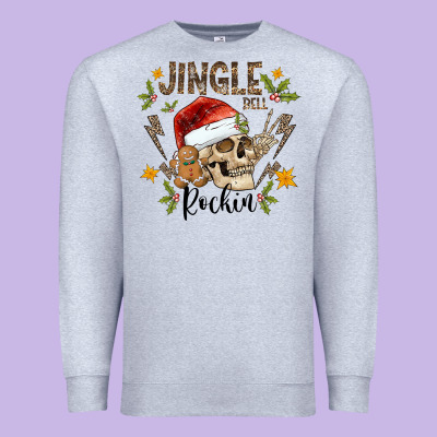 Jingle Bell Rock Black Premium Sweatshirt Designed By Cowhidedigitalart