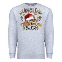 Heather Grey jingle bell rock black Premium Sweatshirt - CowhideDigitalArt