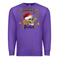 Purple jingle bell rock black Premium Sweatshirt - CowhideDigitalArt