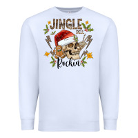 White jingle bell rock black Premium Sweatshirt - CowhideDigitalArt