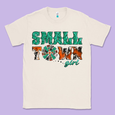 Small Town Girl Western Windmill Classic Tee Designed By Jasminsmagicworld