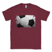 Burgundy Soccer Ball Brushstroke Classic Tee - RanaPortraitStore
