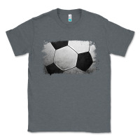 Charcoal Heather Soccer Ball Brushstroke Classic Tee - RanaPortraitStore
