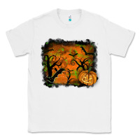 White Halloween Background Classic Tee - RanaPortraitStore