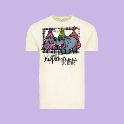 I Want Hippopotamus For Christmas Vintage Tee Designed By Bettercallsaul