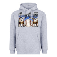 Heather Grey Baseball Mom Heavyweight Hoodie - CowhideDigitalArt