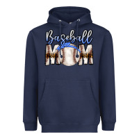 Navy Baseball Mom Heavyweight Hoodie - CowhideDigitalArt
