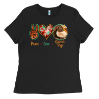Black Peace Love Guinea Pigs Ladies Tee - Jasminsmagicworld