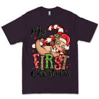 Plum my first christmas cute christmas sloth Premium Tee - MaliasSmallBusiness