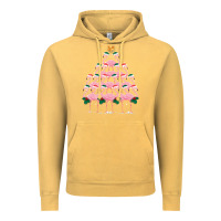 Vintage Mustard Christmas Tree Flamingo Vintage Hoodie - Bettercallsaul