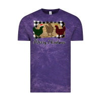 Cloud Purple Merry Christmas Chickens Vintage Tee - Bettercallsaul