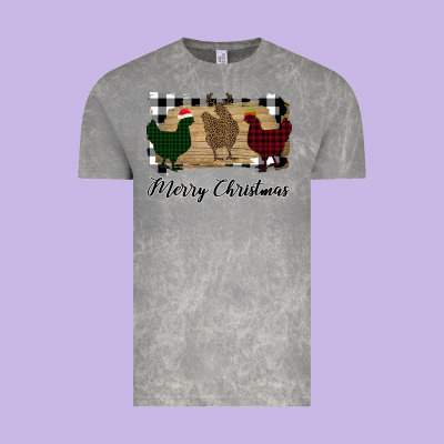 Merry Christmas Chickens Vintage Tee Designed By Bettercallsaul