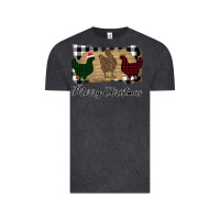 Vintage Black Merry Christmas Chickens Vintage Tee - Bettercallsaul