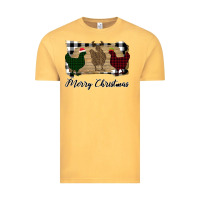 Vintage Mustard Merry Christmas Chickens Vintage Tee - Bettercallsaul