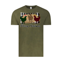 Vintage Olive Merry Christmas Chickens Vintage Tee - Bettercallsaul