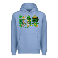 Colony Blue nurse st patrick Premium Hoodie - FaDigitalArtStudio