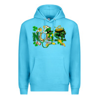 Ocean Blue nurse st patrick Premium Hoodie - FaDigitalArtStudio