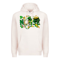 Pale Pink nurse st patrick Premium Hoodie - FaDigitalArtStudio
