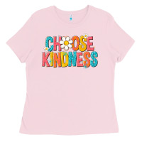 Bubblegum Pink choose kindness Ladies Tee - NancyCooperArtShop