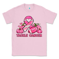 Bubblegum Pink tackle cancer pumpkins football and ribbon breast cancer awareness Classic Tee - Jasminsmagicworld