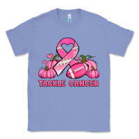 Colony Blue tackle cancer pumpkins football and ribbon breast cancer awareness Classic Tee - Jasminsmagicworld