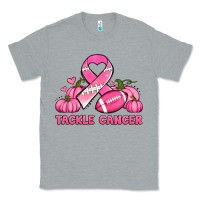 Heather Grey tackle cancer pumpkins football and ribbon breast cancer awareness Classic Tee - Jasminsmagicworld