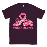 Plum tackle cancer pumpkins football and ribbon breast cancer awareness Classic Tee - Jasminsmagicworld