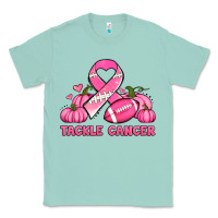 Seafoam tackle cancer pumpkins football and ribbon breast cancer awareness Classic Tee - Jasminsmagicworld