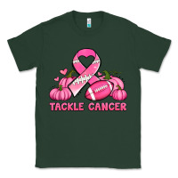 Sports Green tackle cancer pumpkins football and ribbon breast cancer awareness Classic Tee - Jasminsmagicworld