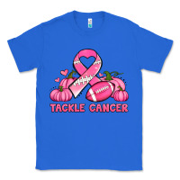 True Royal tackle cancer pumpkins football and ribbon breast cancer awareness Classic Tee - Jasminsmagicworld