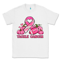 White tackle cancer pumpkins football and ribbon breast cancer awareness Classic Tee - Jasminsmagicworld
