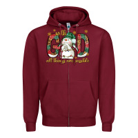 Burgundy with god all things are possible with snowman bbs Zipper Hoodie - BundleAndBundleShop