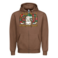 Chestnut with god all things are possible with snowman bbs Zipper Hoodie - BundleAndBundleShop