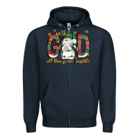 Navy with god all things are possible with snowman bbs Zipper Hoodie - BundleAndBundleShop