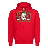Red with god all things are possible with snowman bbs Zipper Hoodie - BundleAndBundleShop