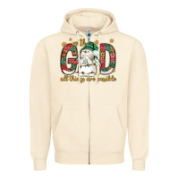 Sandshell with god all things are possible with snowman bbs Zipper Hoodie - BundleAndBundleShop