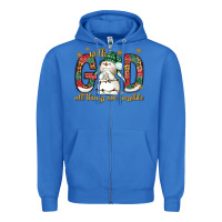 True Royal with god all things are possible with snowman bbs Zipper Hoodie - BundleAndBundleShop