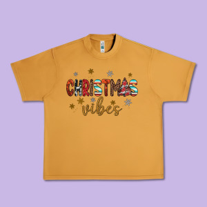 Christmas Vibes Urban Heavy Tee Designed By Jahusdesignshop