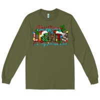 Army Green christmas lights are my favorite Long Sleeve Tee - texasbilliewilder