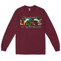 Burgundy christmas lights are my favorite Long Sleeve Tee - texasbilliewilder