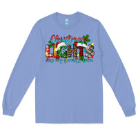 Colony Blue christmas lights are my favorite Long Sleeve Tee - texasbilliewilder