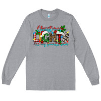 Heather Grey christmas lights are my favorite Long Sleeve Tee - texasbilliewilder