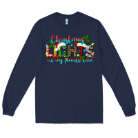 Navy christmas lights are my favorite Long Sleeve Tee - texasbilliewilder