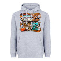 Heather Grey Fall Autumn Leopard Meme Heavyweight Hoodie - LillyAllenDesigns